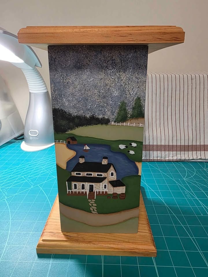 Folk Artist's 4 Season Lamp Base Project to Finish - photo 4