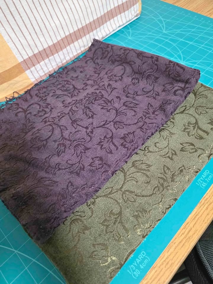 4.5 meters in Three Pieces of Luxury Chenille Fabric