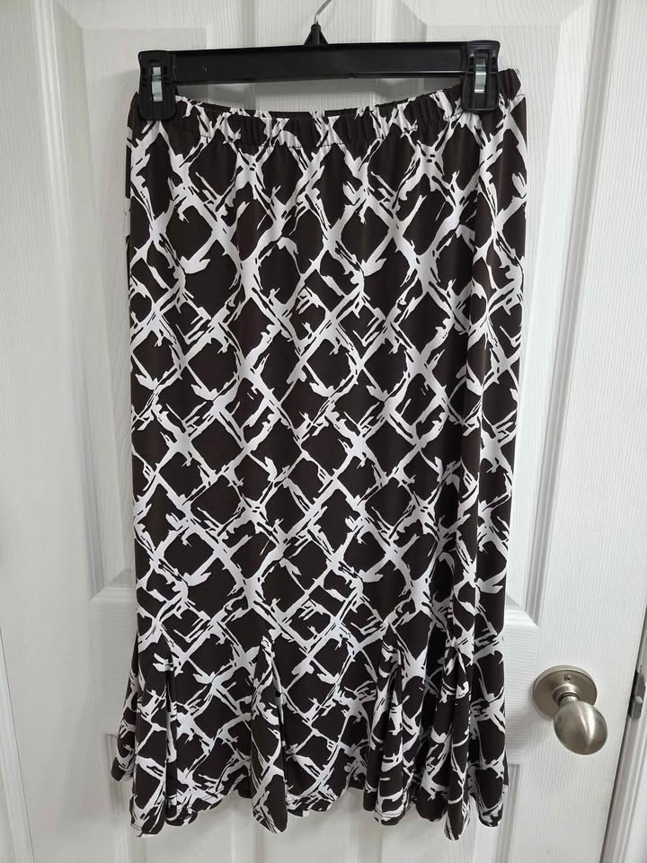 Womens 2 Pc Size 12 Tanjay Brown Print Dress - photo 4