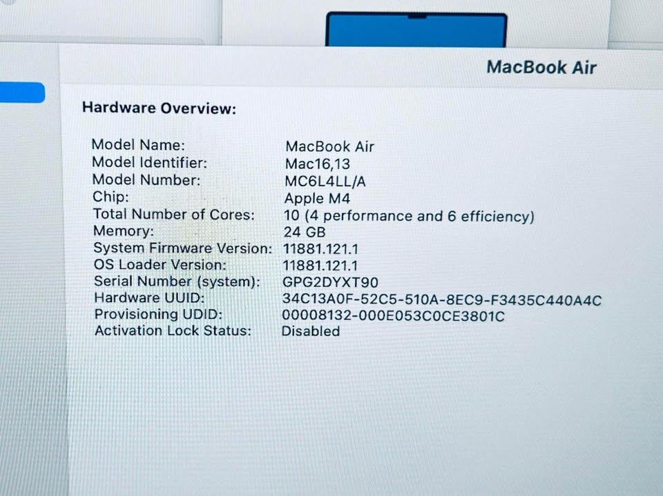 Apple MACBOOK AIR 💻 15” M4 24GB RAM 512GB Apple Warranty till 07 - photo 5