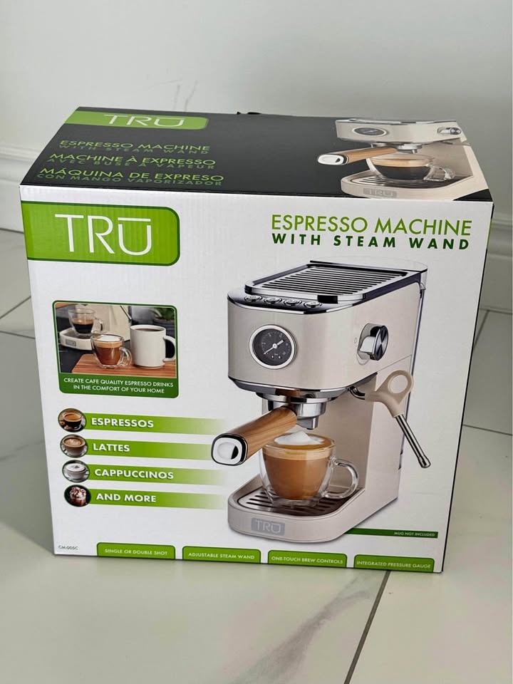 TRU Espresso Machine with Steam Wand