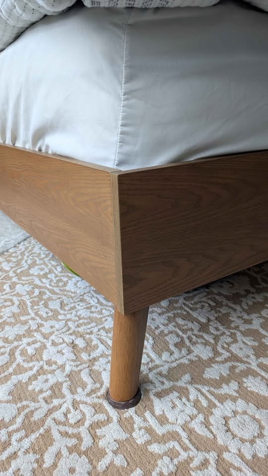 Solid Wood Queen Bedframe Upholstered Headboard + FREE queen mat - photo 2