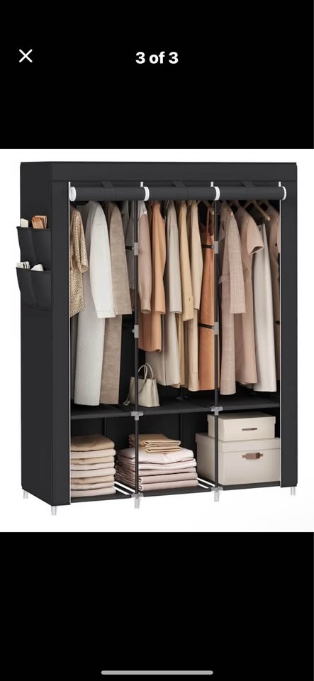 MOVING SALE: Portable Closet / Wardrobe Organizer – Black (Assem - photo 4