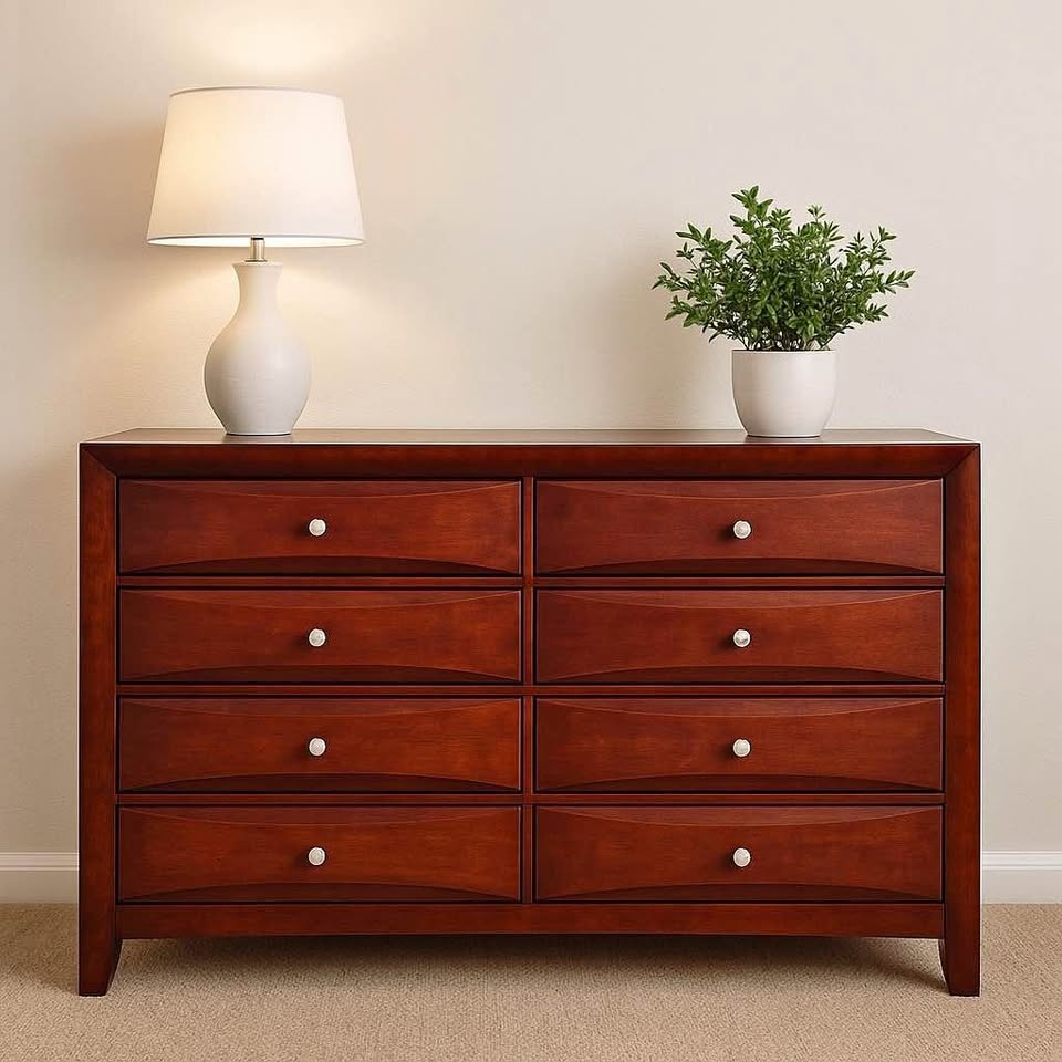 Solid Wood 8-Drawer Dresser