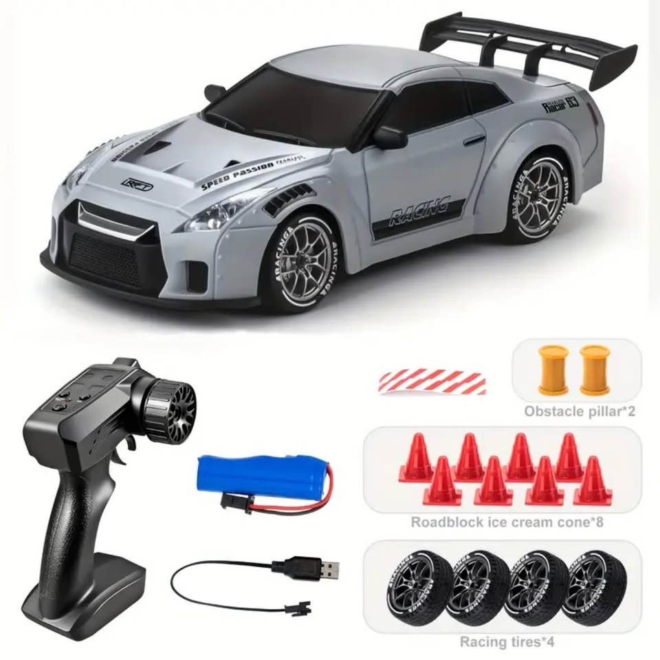 NEW - Nissan GT-R style RC Drift Car - 1:24 scale - 4WD - RTR - photo 3