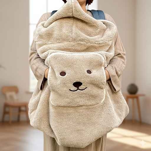 🧸 Bear Embroidery Baby Blanket – Warm & Cozy for Stroller/Carrie - photo 2