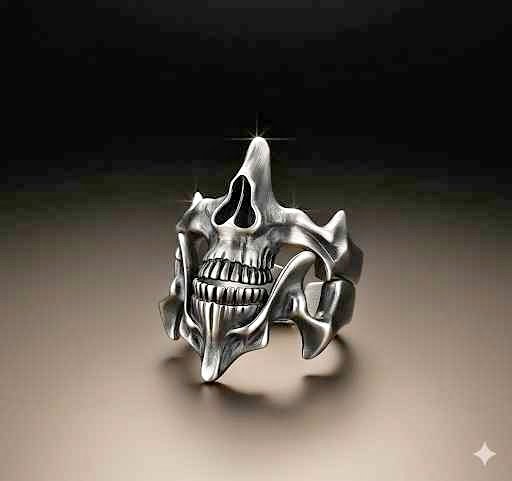 2pcs Abyss Demon Skull Ring Set – Retro Rock Style | Unisex