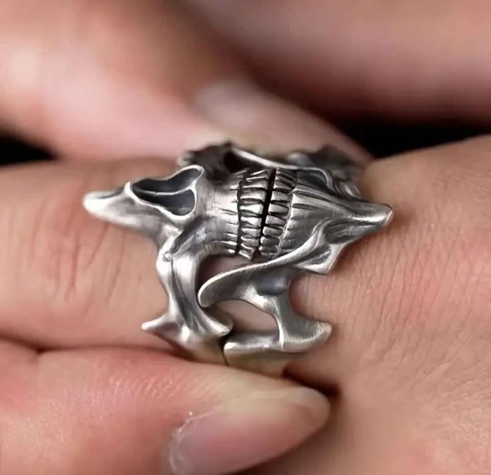 2pcs Abyss Demon Skull Ring Set – Retro Rock Style | Unisex - photo 3