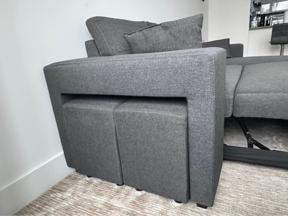 Gray sectional sleeper sofa - photo 4