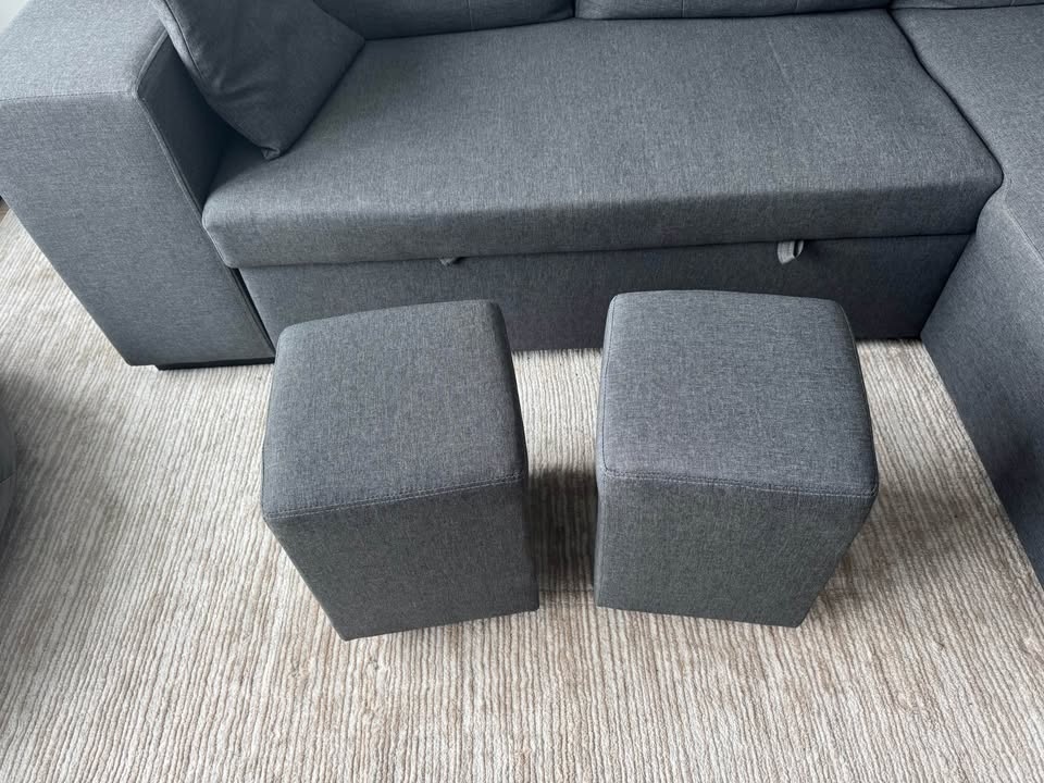 Gray sectional sleeper sofa - photo 5