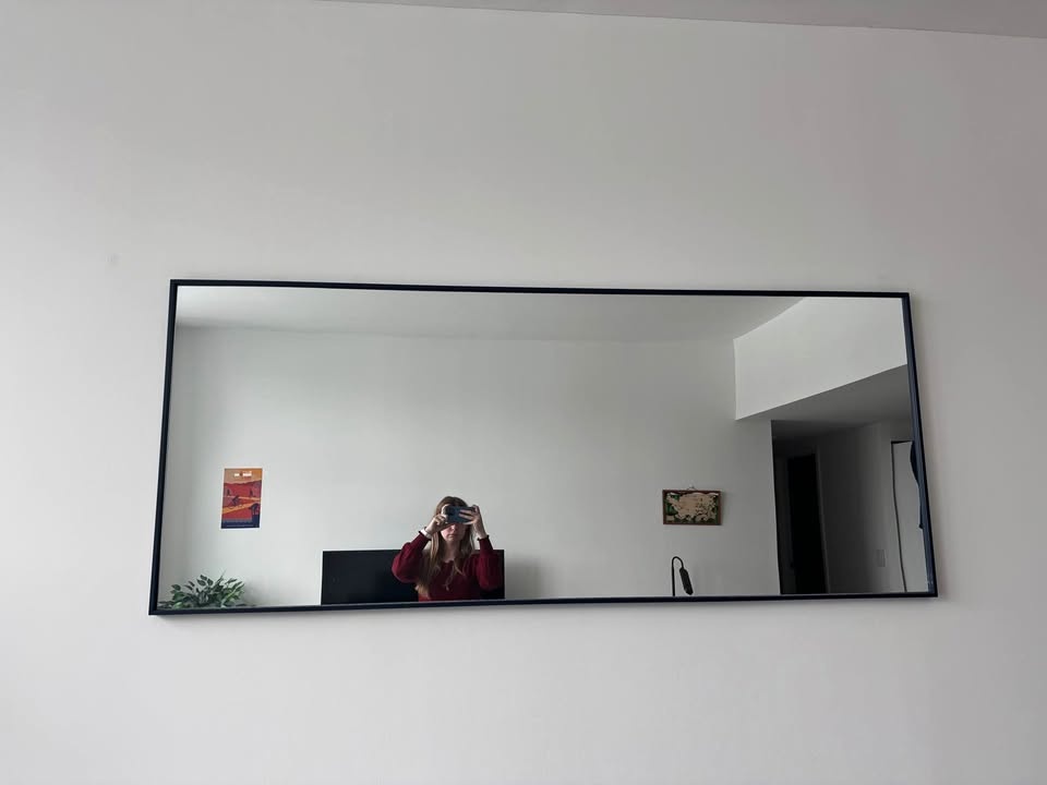 Navy blue wall mirror