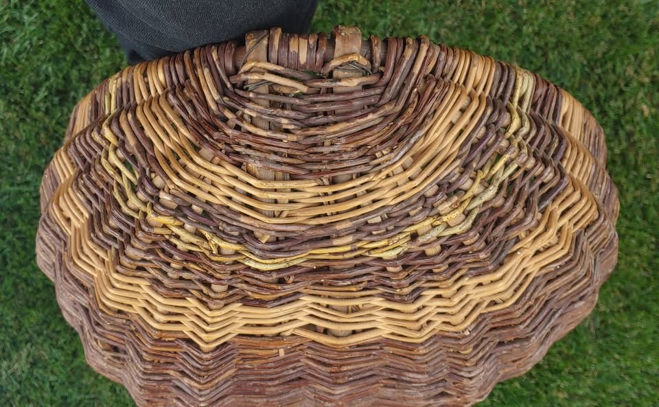 Early 20th Century Ojibway Willow Gathering Basket - photo 4