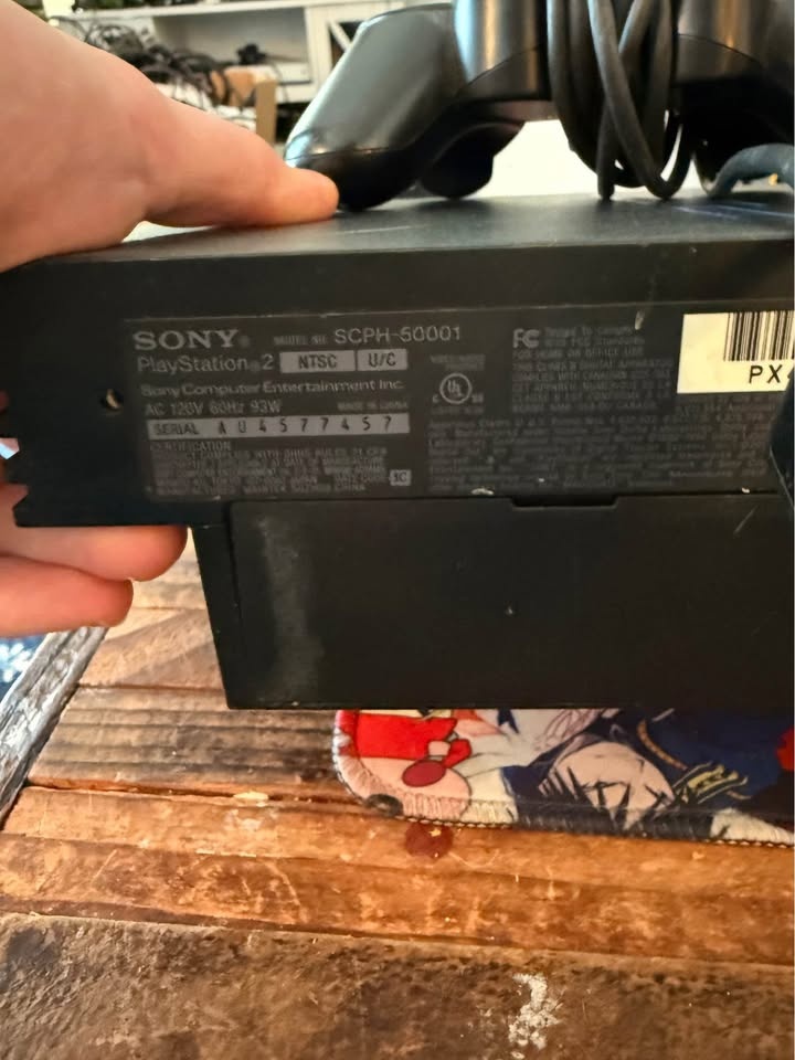 Fat PS2 with wires and controller - photo 2