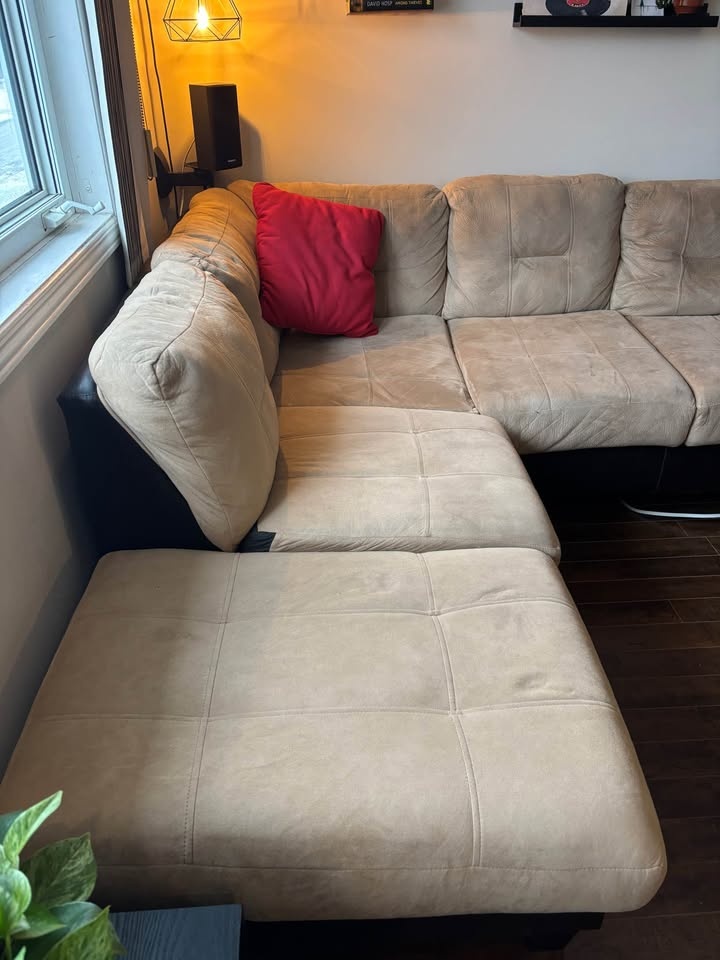 Sectional sofa - brown and beige - photo 3