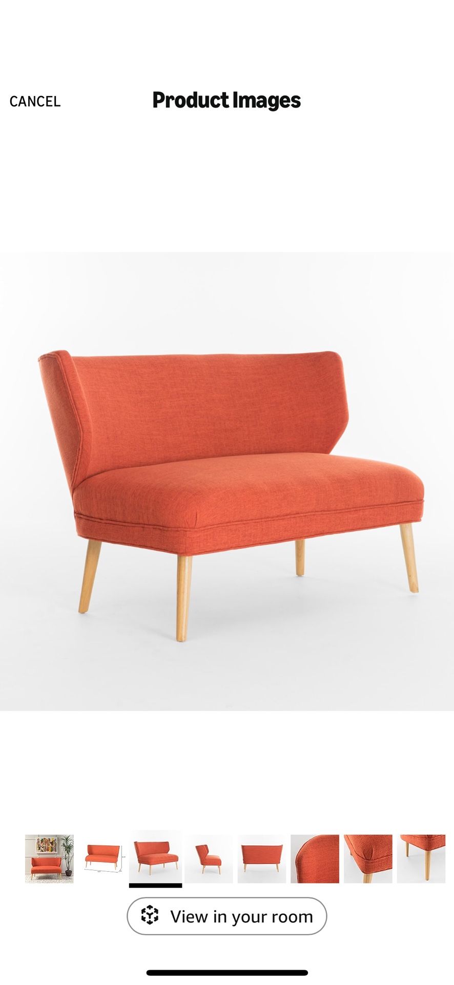Christopher Knight Home Desdemona Loveseat, Orange