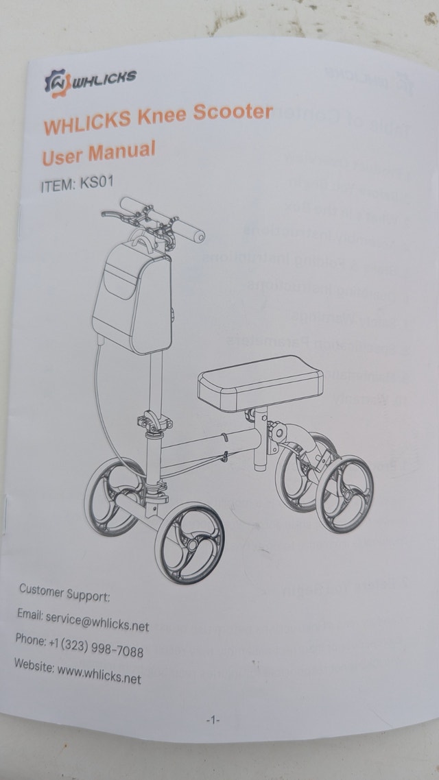 WHLICKS Knee Scooter,kneerover Foldable,Steerable - photo 5