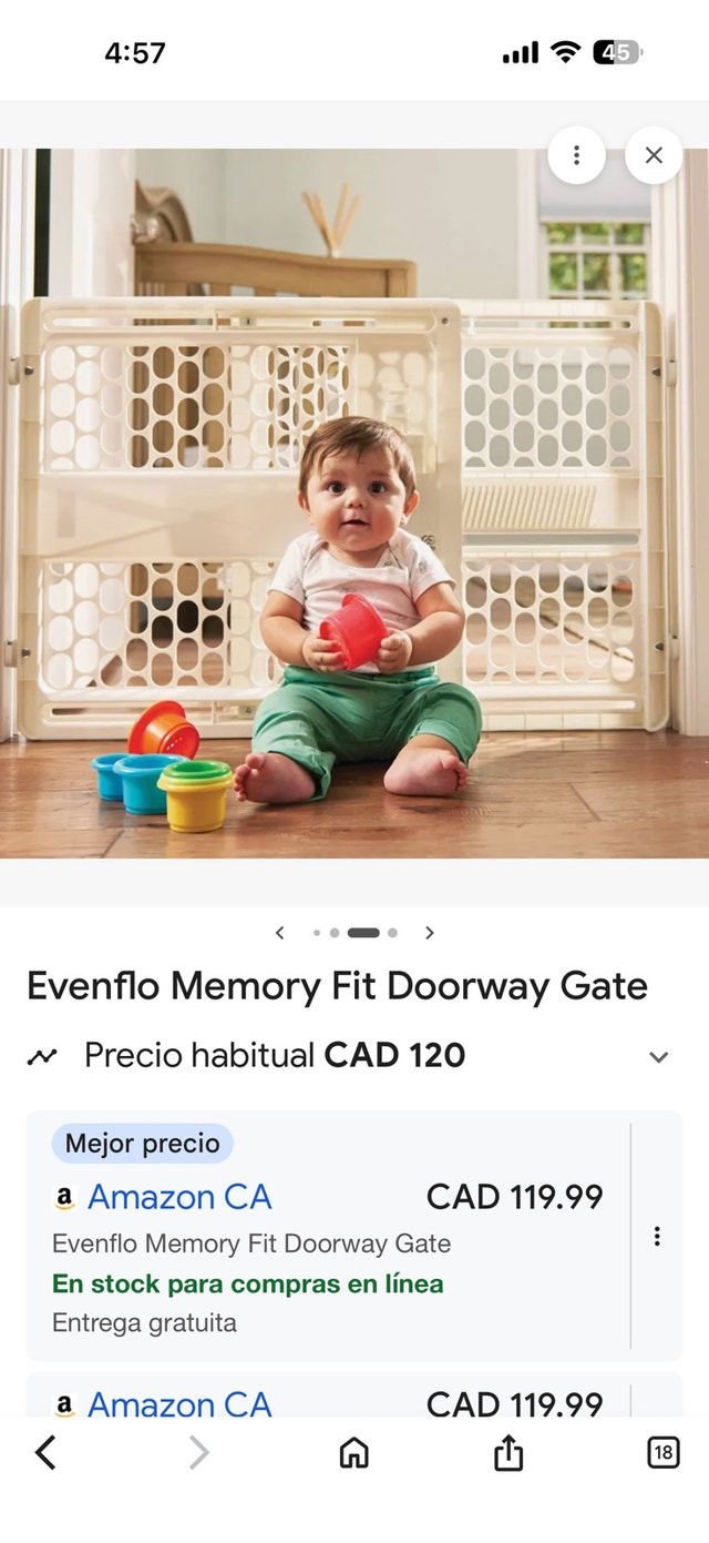 Evenflo Memory Fit Doorway Gate