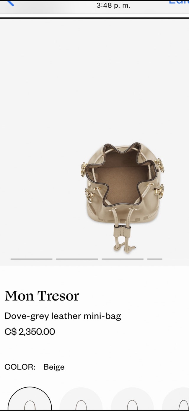 FENDI Mon Tresor Dove-gray leather mini-bag - photo 3