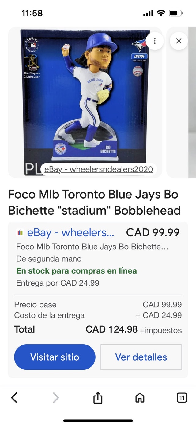 Toronto Blue Jays BoBichette "stadium" Bobblehead