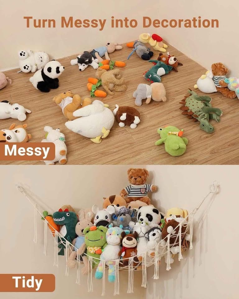 Stuffed Animal Storage Hammock - Boho Corner Stuffy Storage- Gre - photo 3