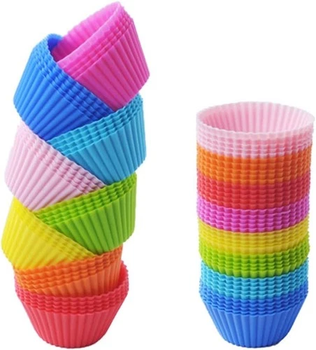 24pcs Orange Silicone Cake & Muffin Cupcake Liners