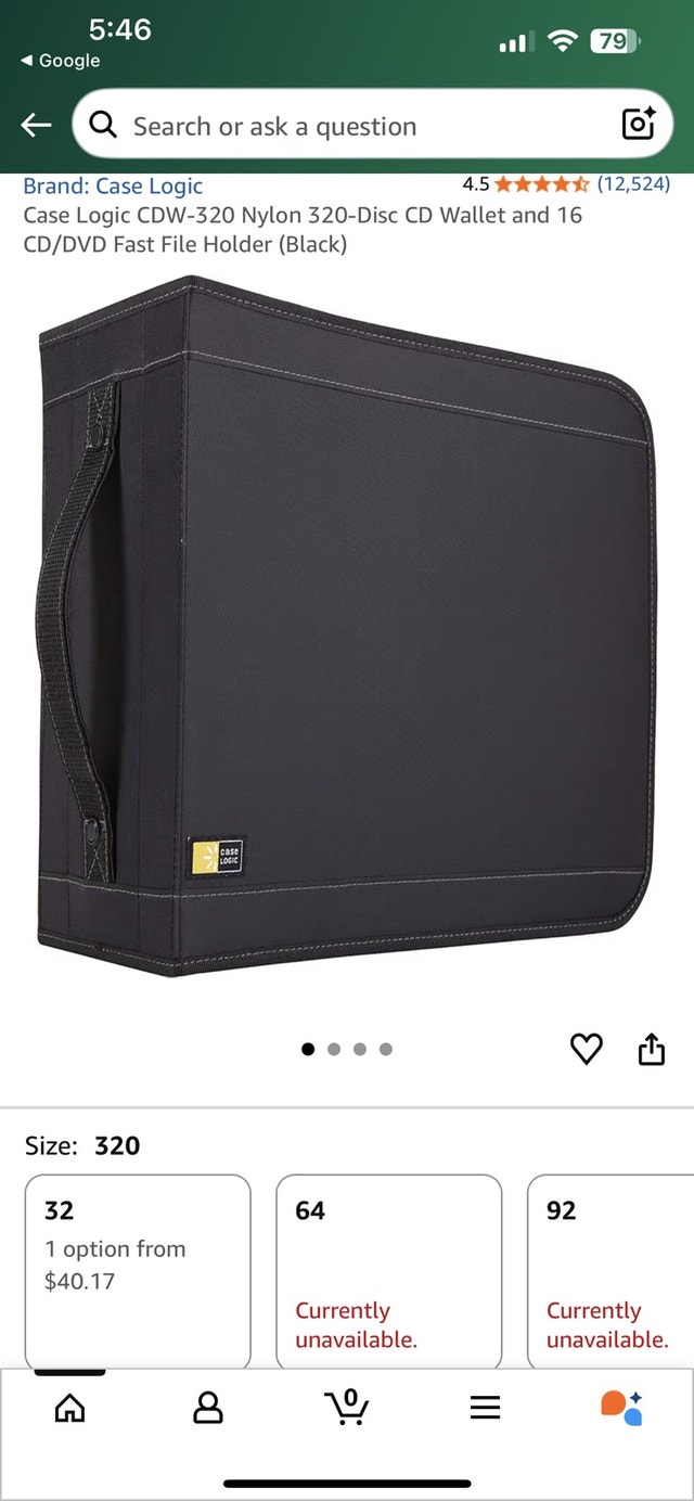 Case Logic CDW-320 Nylon 320 Disc CD Wallets - photo 3