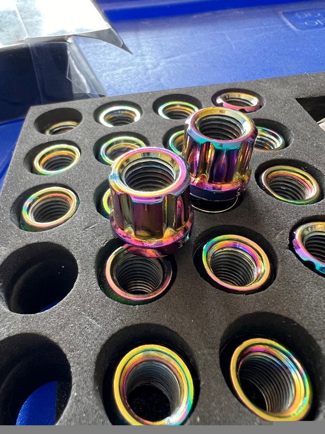 Spline Open Lug Nuts 12x1.5” Neo Chrome colours - photo 3
