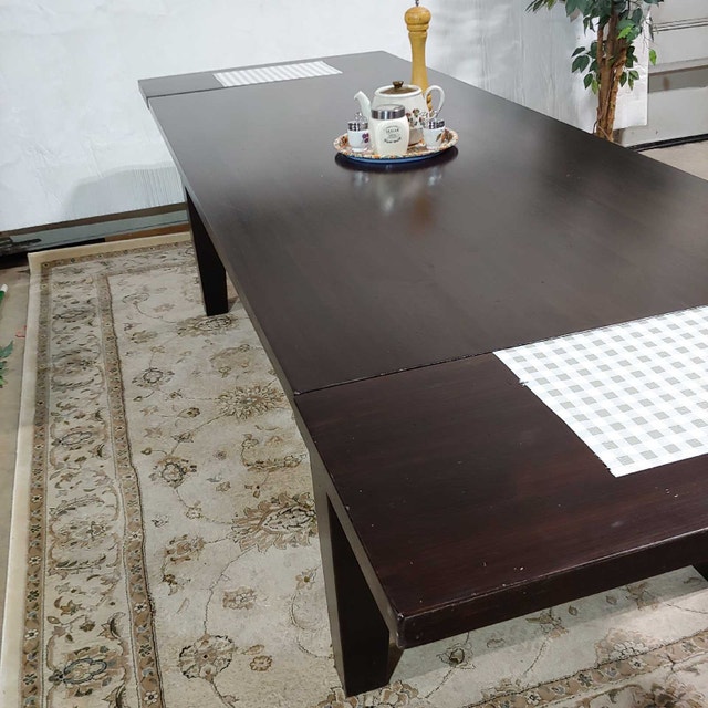 Large Solid Pine Dining Table - Extends to 10 Ft - photo 2