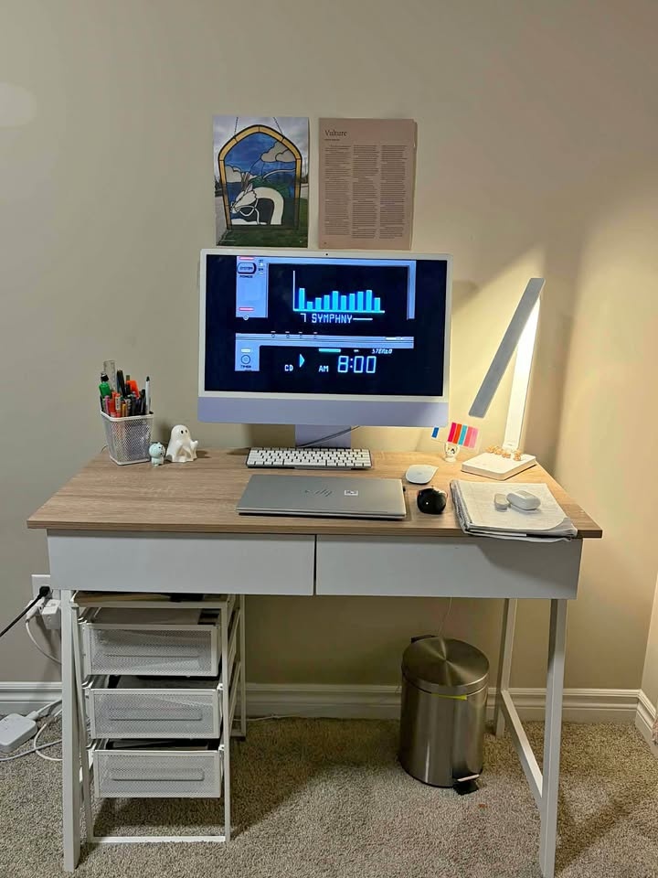 2 Drawers 39.4' Computer Desk