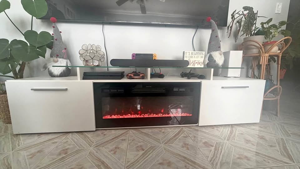 Available Fireplace TV stand