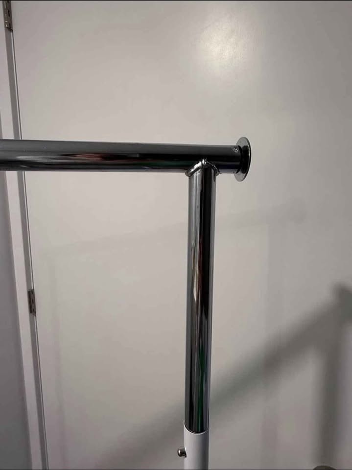 SimpleHouseware Standard Rod Garment Rack – White - photo 2