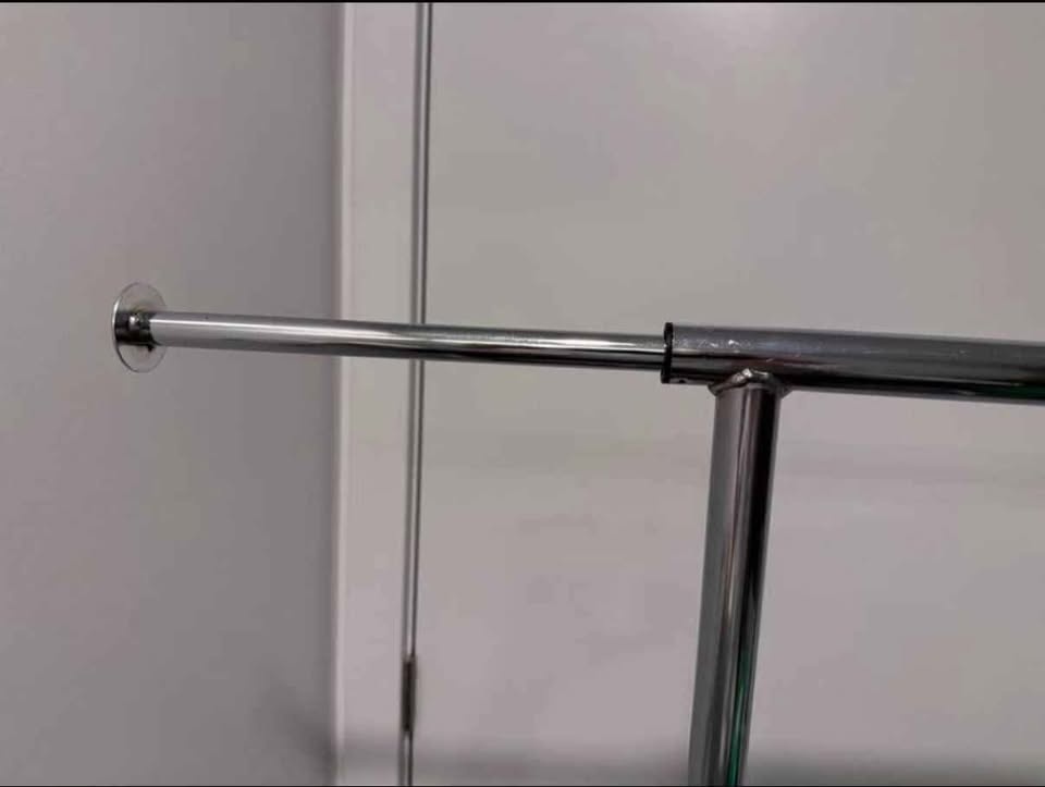 SimpleHouseware Standard Rod Garment Rack – White - photo 3