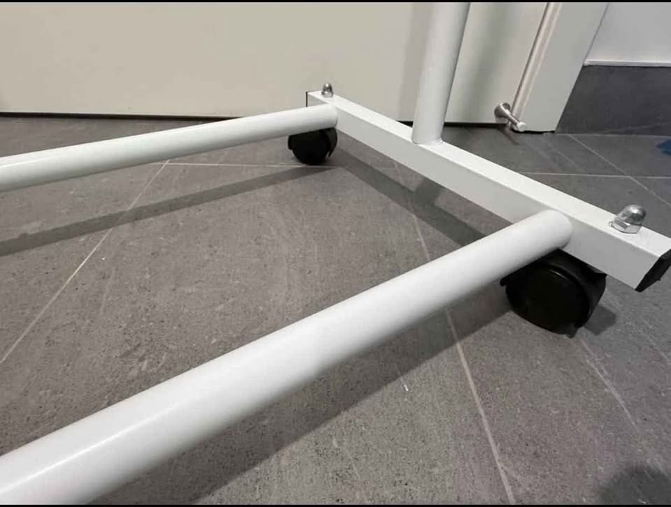 SimpleHouseware Standard Rod Garment Rack – White - photo 4