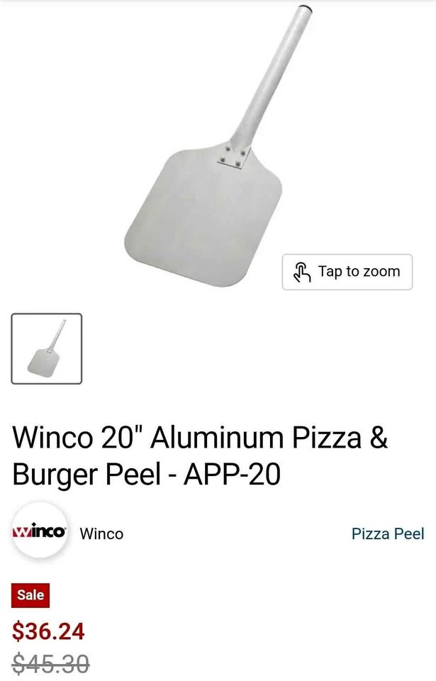 Pizza peel 20" commercial quality