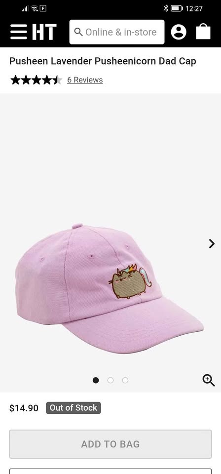 Unicorn pusheen cap