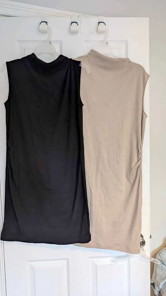Maternity Sleeveless Turtleneck Dress thumbnail