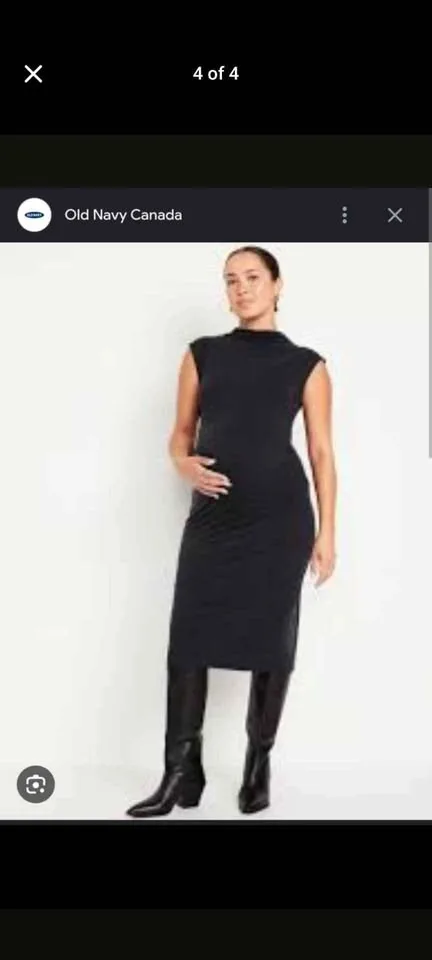 Maternity Sleeveless Turtleneck Dress image indicator(5)