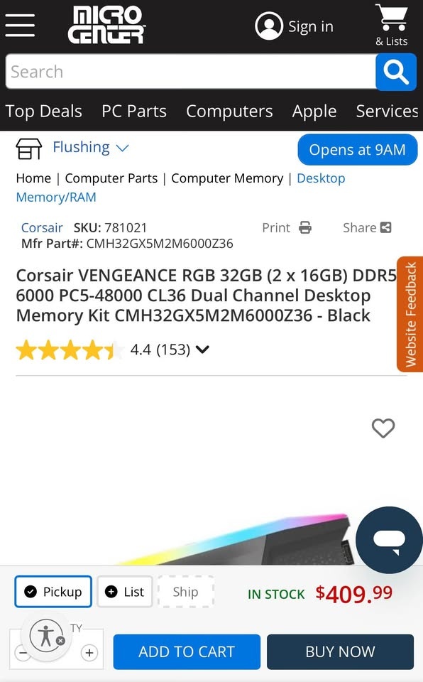 Corsair Vengeance RGB DDR5 32GB (2x16GB) 6000MHz – New - photo 3