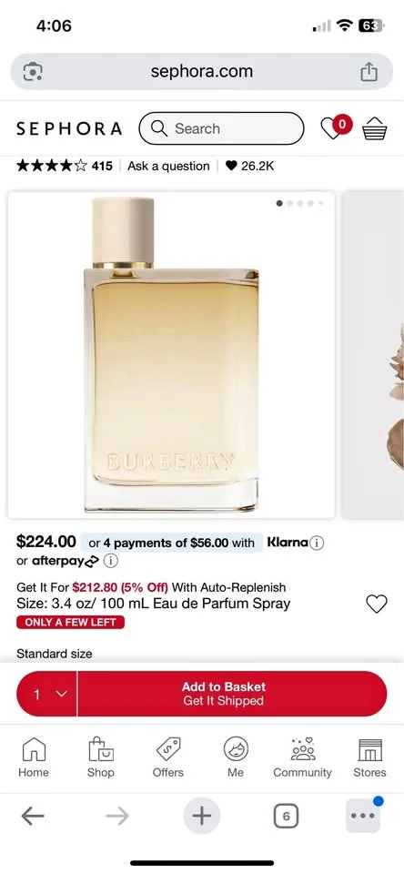 Burberry Her 90% full thumbnail