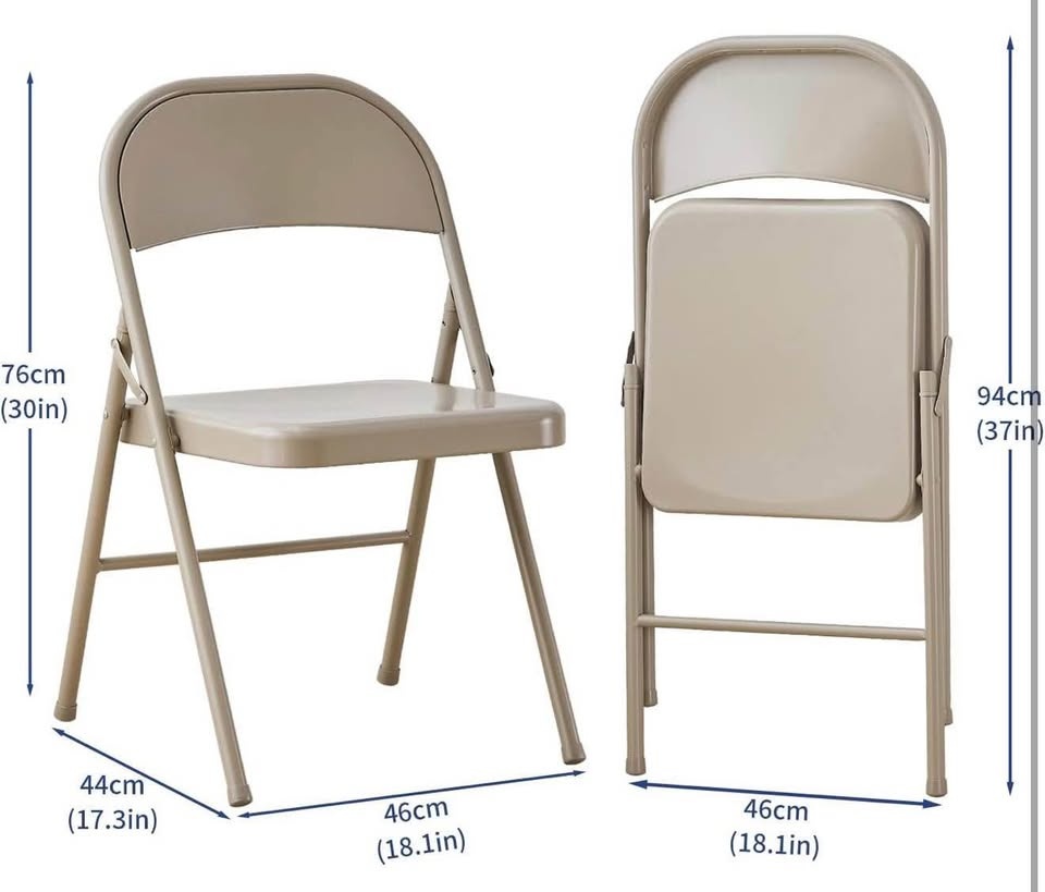 Brand New Set of 3 Metal Folding Chair - photo 4