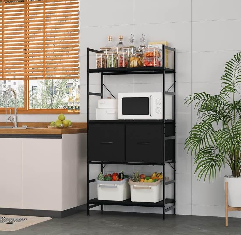 Brand New 4-Tier Storage shelf with 2 Drawers - photo 4