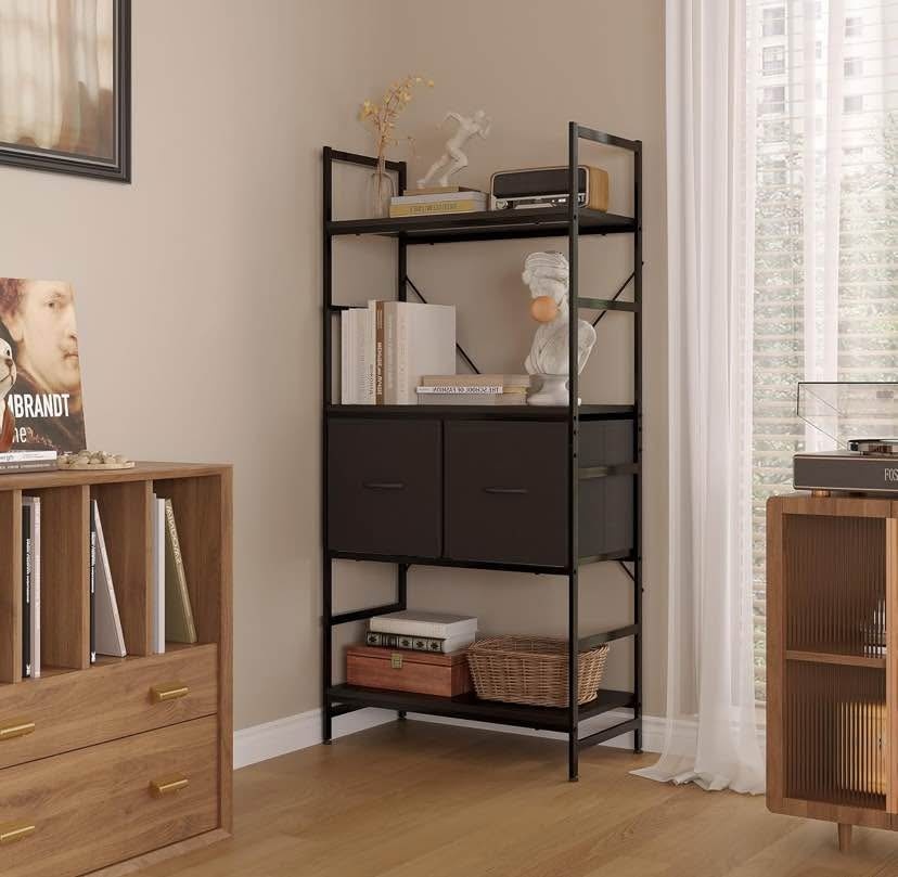 Brand New 4-Tier Storage shelf with 2 Drawers - photo 5