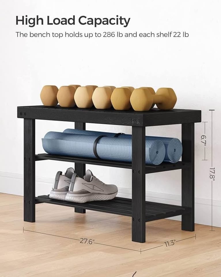 Brand New Shoe Rack Bench, 3-Tier - photo 2