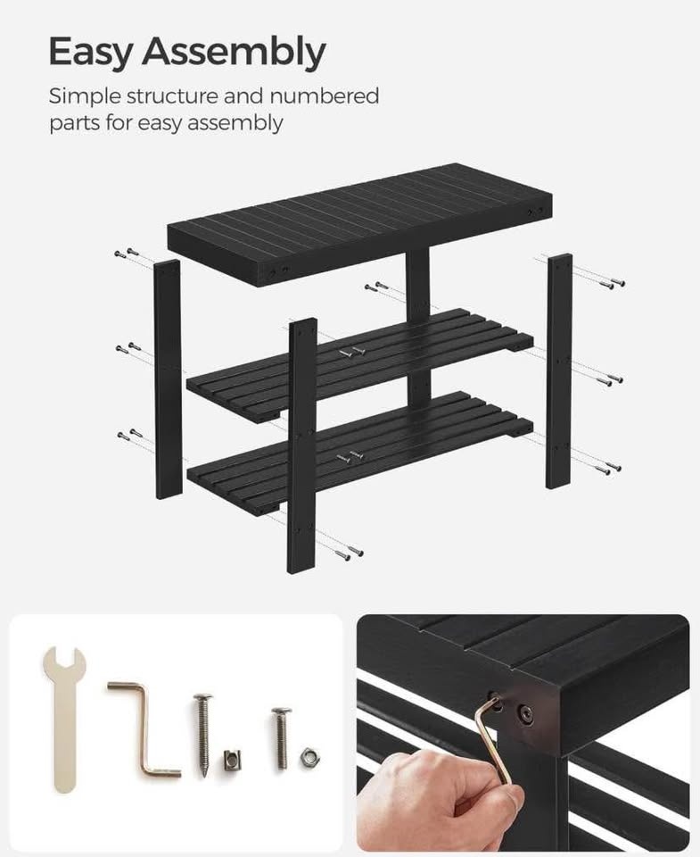Brand New Shoe Rack Bench, 3-Tier - photo 5