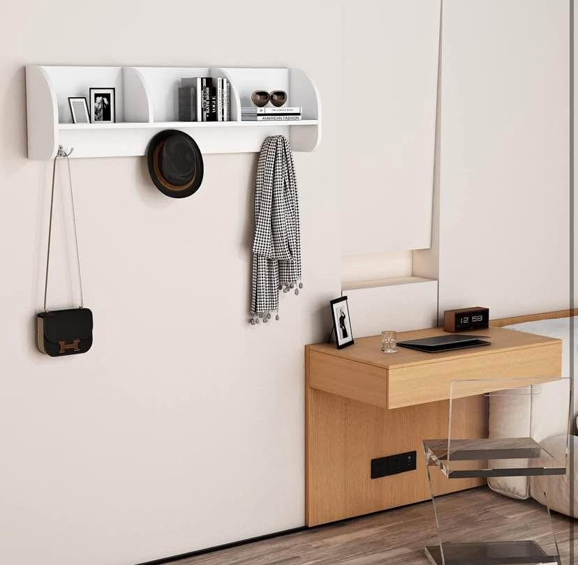 Wall Mounted Coat Rack Shelf