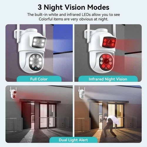 6MP Dual Lens PTZ Security Camera 360° Outdoor - photo 4