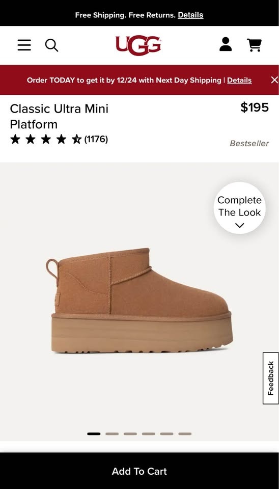 UGG Ultra Mini Platform Boots Women Size US 6 Chestnut - photo 2