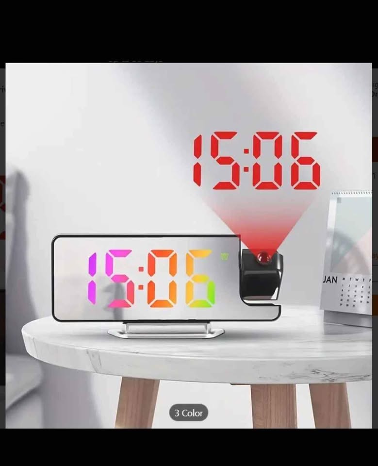 LED Alarm Clock with Temperature Display & USB - photo 2