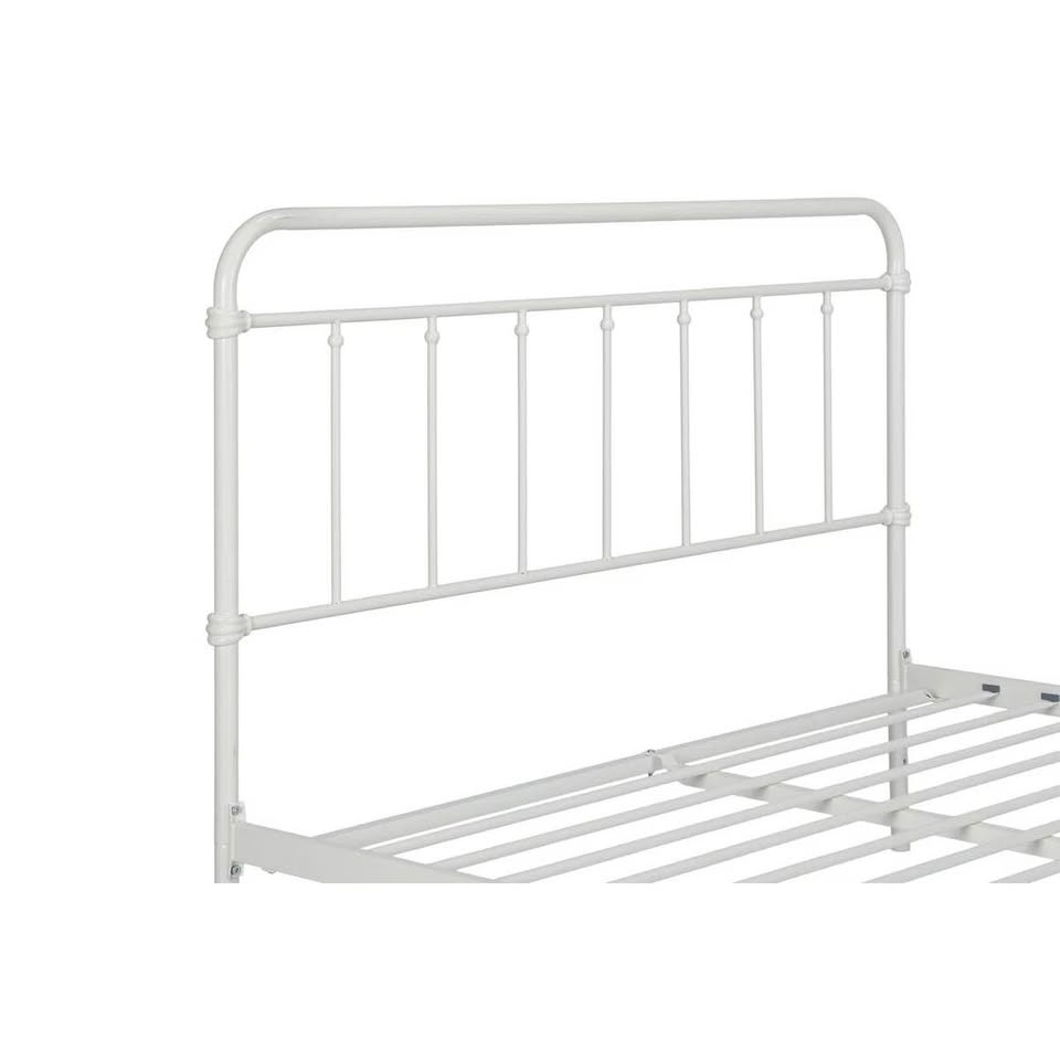 Queen White Farmhouse Style Metal Platform Bed - BRAND NEW - photo 3