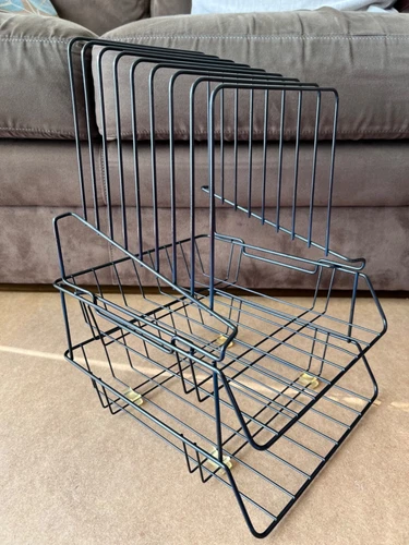 Desk Organizer with vertical files and trays